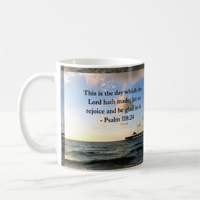 INSPIRING PSALM 118:24 VERSE KAFFEMUGG (Vänster)
