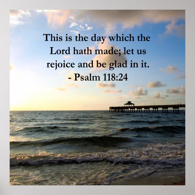 INSPIRING PSALM 118:24 VERSE POSTER (Framsidan)