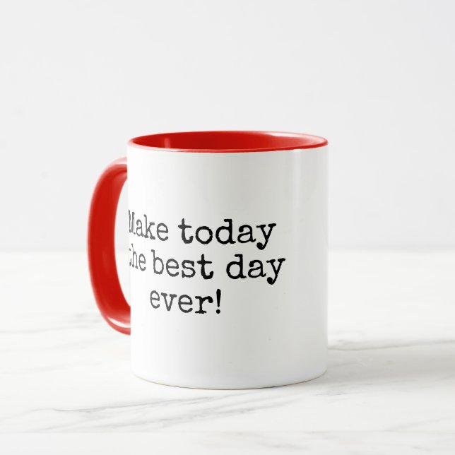 Inspiring Quote With Stick Figure Girl Mugg (Framsida vänster)