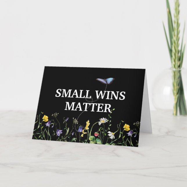 Inspiring Quote With Wildflowers and Butterfly Kort (Framsida)