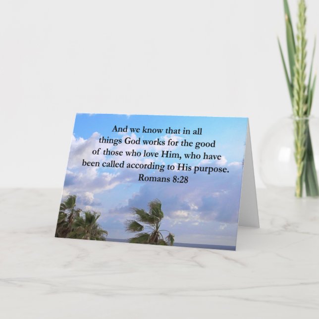 INSPIRING ROMANS 8:28 DESIGN KORT (Framsida)