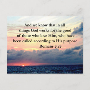 INSPIRING ROMANS 8:28 DESIGN VYKORT