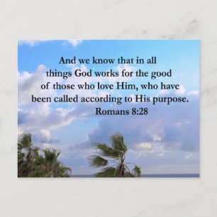 INSPIRING ROMANS 8:28 DESIGN VYKORT