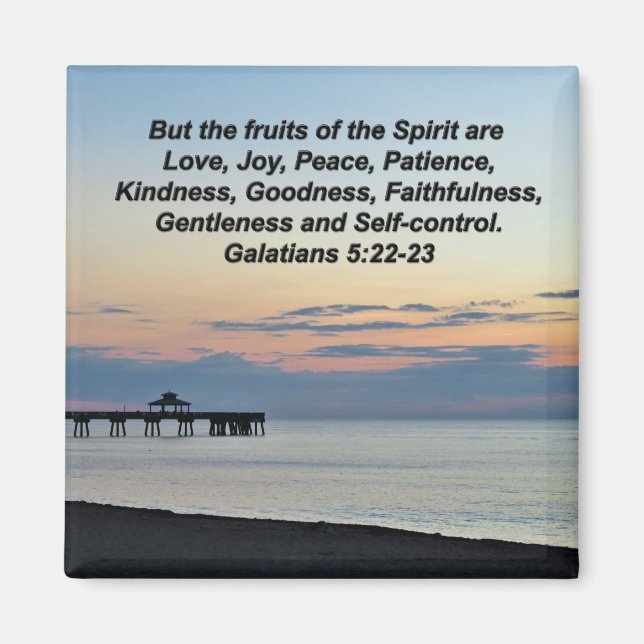 INSPIRING SUNRISE GALATIANS 5:22 MAGNET (Framsidan)