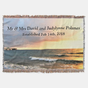 INSPIRING SUNRISE PERSONLIG BRÖLLOP BLANKET FILT