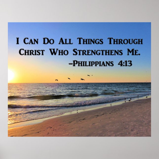 INSPIRING SUNRISE PHILIPPIANS 4:13 POSTER (Framsidan)