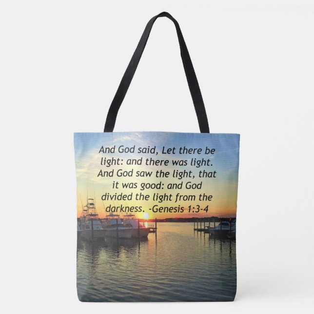 INSPIRING SUNSET GENESIS 1:3 FOTO DESIGN TYGKASSE (Framsida)