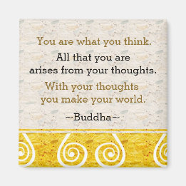 Inspiring Think Buddha Quote Magnet