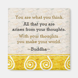 Inspiring Think Buddha Quote Magnet