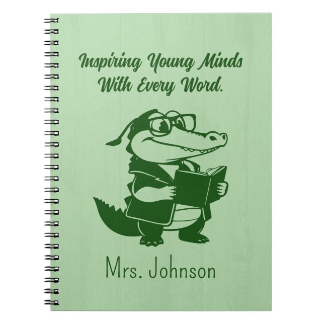 Inspiring Young Minds English Teacher Design Anteckningsbok (Framsidan)
