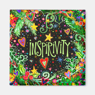 Inspiritiv Festive Helgdag Roligt färgstark Magnet