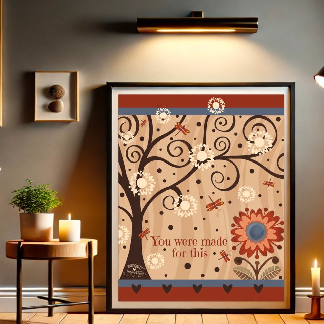 Inspiritivitet för att inspirera citat Blommigt Tr Poster (Skapare uppladdad)