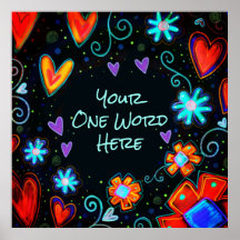 Inspiritivitet "personalize it" ETT ORD Poster