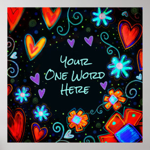 Inspiritivitet "personalize it" ETT ORD Poster