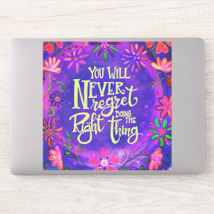 Inspiritiviteten för Lila av Blommigt i Höger Sak Klistermärken