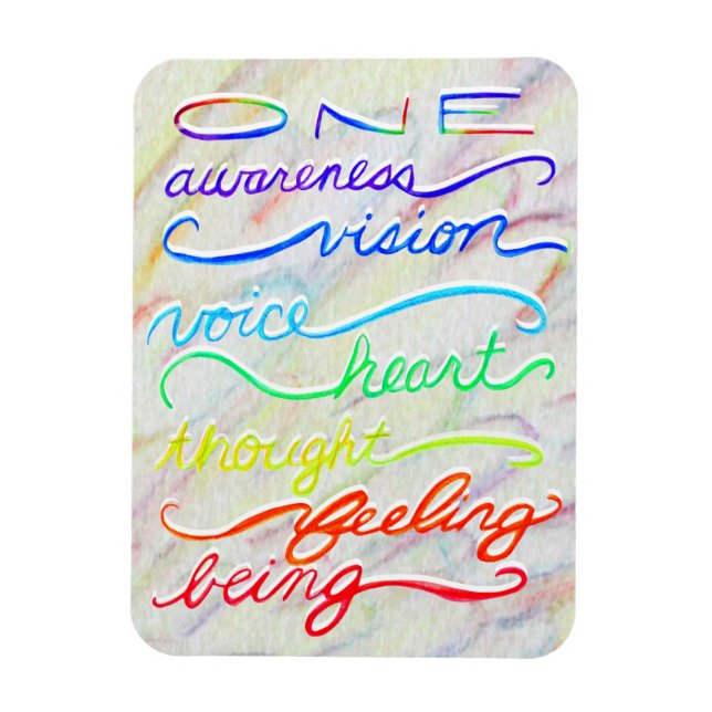 Inspiron Chakra Rainbow Ord Art Magnet (Vertikal)