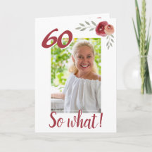Inspiron Funny 60:e födelsedagsfoto med Blommigt