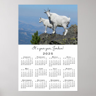 Inspiron Goat Photo Template 2025 Calendar Poster