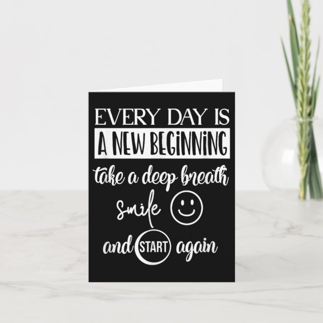 Insrational Motivational Everyday Is A New Beginni Tack Kort (Framsida)