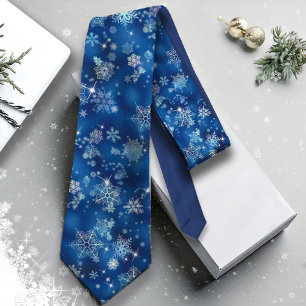Inst Snöflingor Mönster Blue ID846 Slips