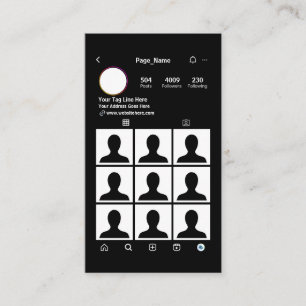 Insta Gram-Affärskort Visitkort