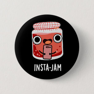 Insta-sylt Funny Social Media Sylt Pun Mörk BG Knapp