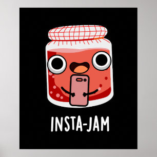 Insta-sylt Funny Social Media Sylt Pun Mörk BG Poster