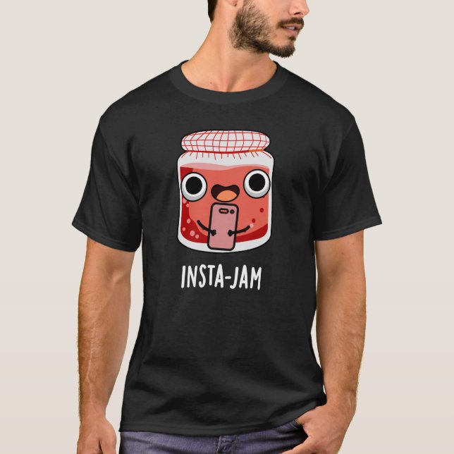 Insta-sylt Funny Social Media Sylt Pun Mörk BG T Shirt (Framsida)