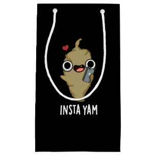 Insta-yam Funny Social Media Veggie Pun Mörk BG