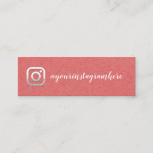 Instagra Social Media Logotyp Event Blogg Silver C Mini Visitkort