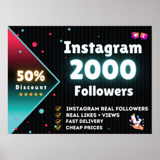 Instagram 2000-följare | Köp Instagram-följare Poster