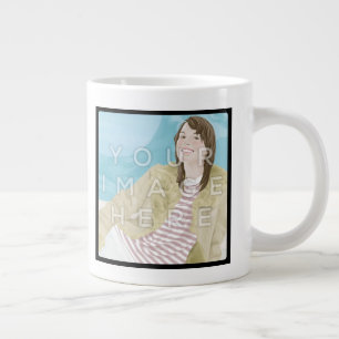 Instagram 2-Photo Personlig Anpassningsbar Jumbo M Mugg
