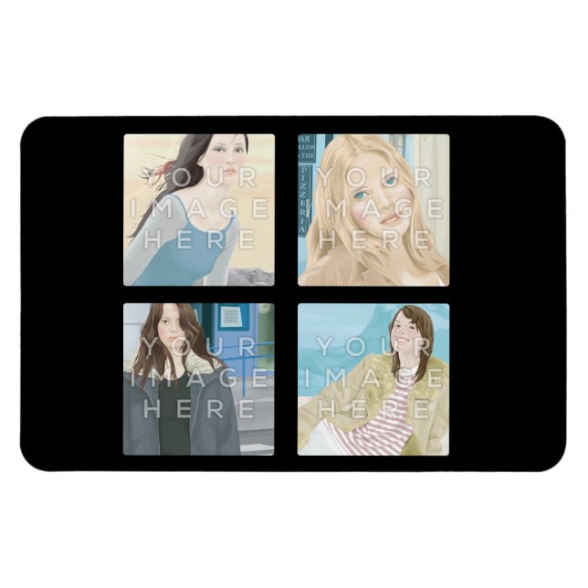 Instagram 4 Flexi Magnet Design Photo Personlig (Horisontell)