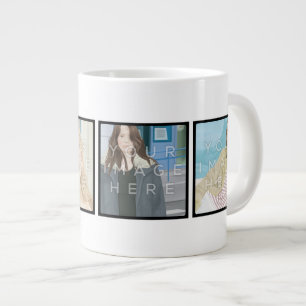 Instagram 4-Photo Personlig Anpassningsbar Jumbo M Mugg