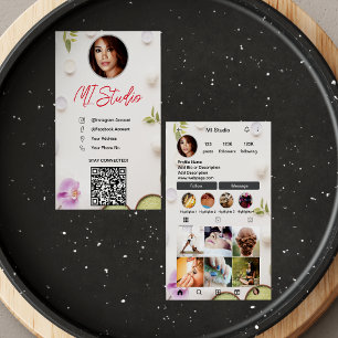 Instagram Affärskort, Influencer, Esthetician Visitkort