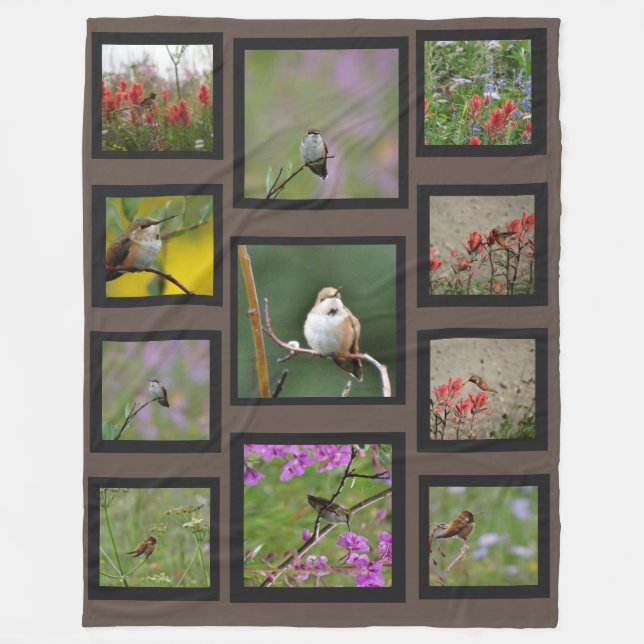 Instagram collage bilder anpassningsbar monogram C Fleecefilt (Framsidan)