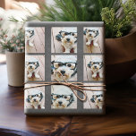 Instagram Collage med 6 foton på Urklipp Presentpapper<br><div class="desc">Lycklig Allt! Ett trendig och viskare God jul Hälsning med en bild kollage på 6 bilder. Kan användas för december-helgdag eller verkligen som helst firande.</div>