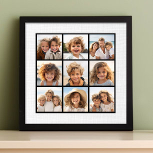 Instagram Collage med 9 bilder Fototryck