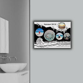 Instagram Collage Roligt Sommar Beach Poster