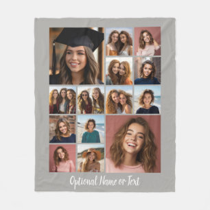 Instagram Collage - upp till 14 foton KAN EDIT FÄR Fleecefilt