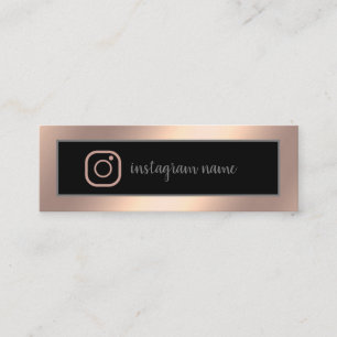 Instagram-elegant lyxmunitet enkelt ro guld mini visitkort