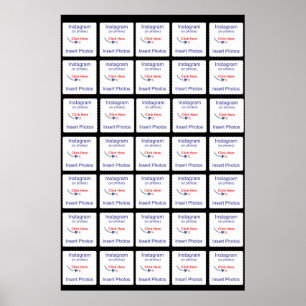 Instagram- eller fotoenkel mall poster