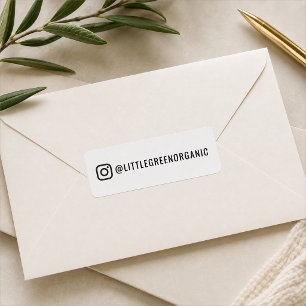 Instagram-etikett Affärs-Insta-handtag-klistermä Returadress Etikett