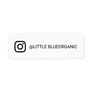 Instagram Etikett   Din Instagram Namn Klistermärk Returadress Etikett