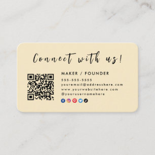 Instagram Facebook Connect med oss Lemon Meringue Visitkort