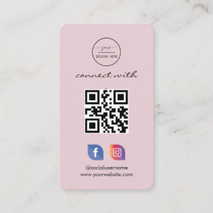 Instagram Facebook QR-kod, Social Media Dusty Ro Visitkort
