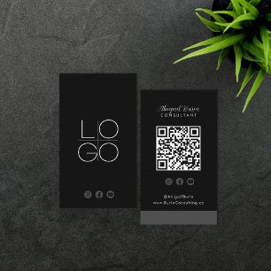 Instagram Facebook YouTube Social Media QR-kod Bu Visitkort