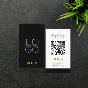 Instagram Facebook YouTube Social Media QR-kod Bu Visitkort