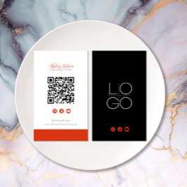 Instagram Facebook YouTube Social Media QR-kod Visitkort