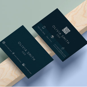 Instagram Följ oss Qr-kod Modern minimalist Visitkort